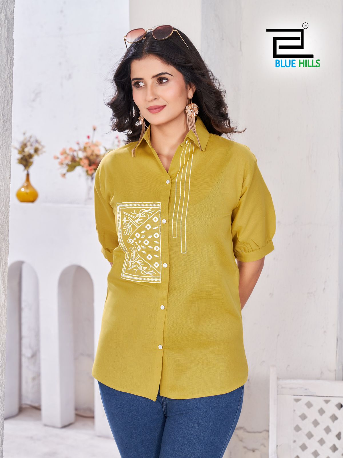 Nathalia By Blue Hills Cotton Flex Womens Shirt Exporters In India